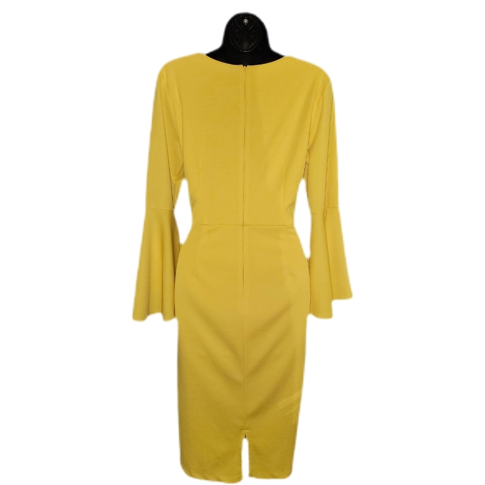 NY&Co. Yellow Bell Sleeve Dress - Picture 3 of 4